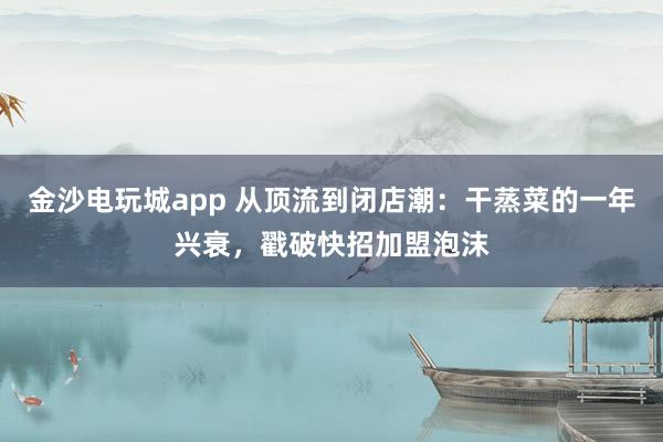 金沙电玩城app 从顶流到闭店潮：干蒸菜的一年兴衰，戳破快招加盟泡沫
