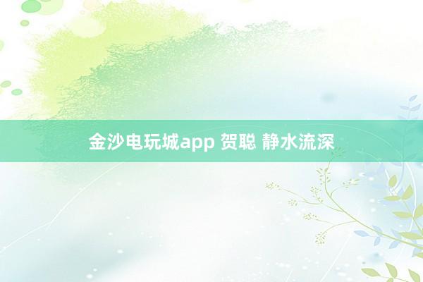 金沙电玩城app 贺聪 静水流深