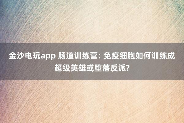 金沙电玩app 肠道训练营: 免疫细胞如何训练成超级英雄或堕落反派?