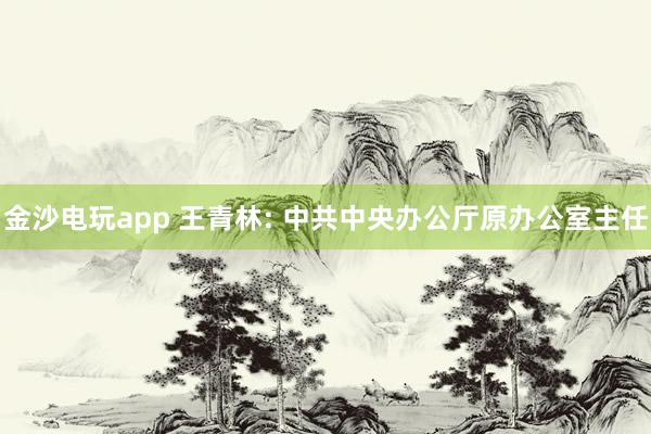 金沙电玩app 王青林: 中共中央办公厅原办公室主任