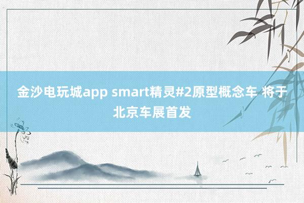 金沙电玩城app smart精灵#2原型概念车 将于北京车展首发