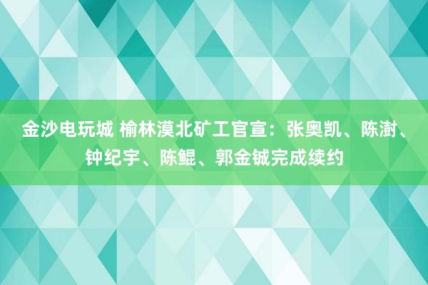 金沙电玩城 榆林漠北矿工官宣:张奥凯、陈澍、钟纪宇、陈鲲、郭金铖完成续约