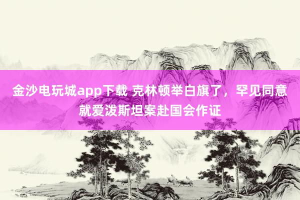 金沙电玩城app下载 克林顿举白旗了，罕见同意就爱泼斯坦案赴国会作证