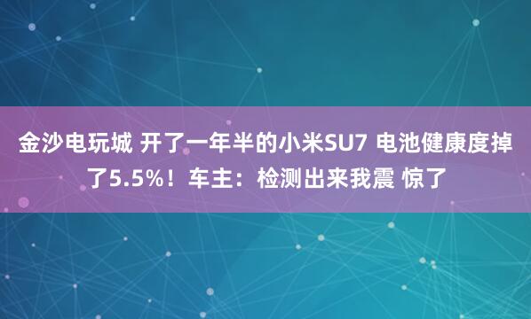 金沙电玩城 开了一年半的小米SU7 电池健康度掉了5.5%！车主：检测出来我震 惊了